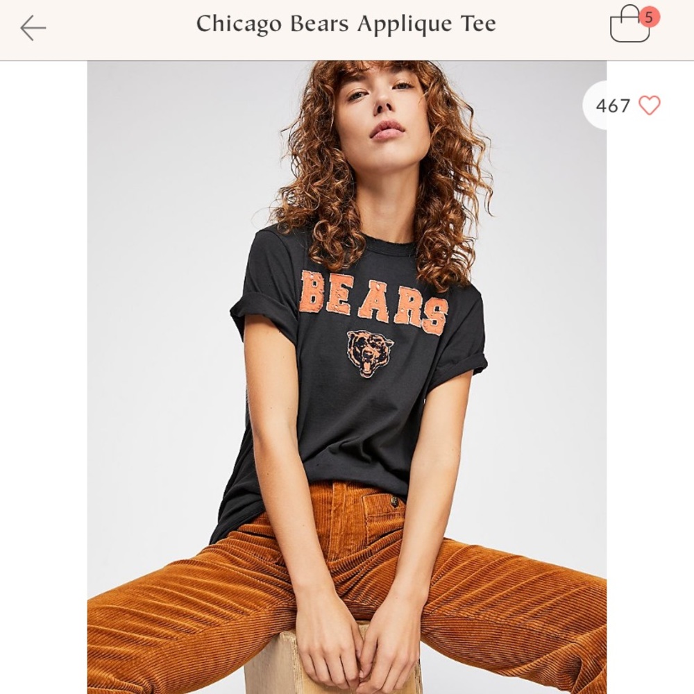 ISO - Free People Chicago Bears tshirt